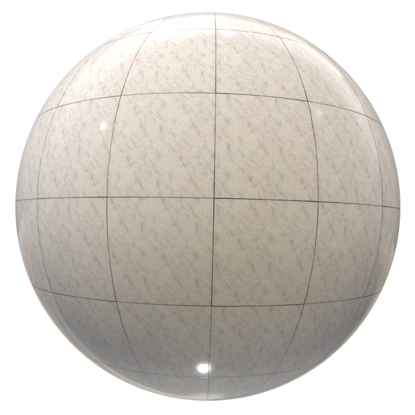 Square White Marble